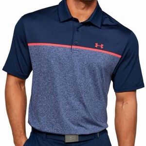 Under Armour Men's Navy and Red Polo Shirt